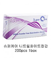 슈퍼케어 니트릴장갑 화이트 200개입 1box